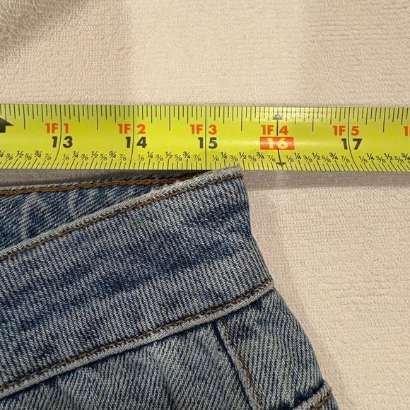 ASOS Design only Emily high waist straight leg frayed ends waist 32 - Picture 4 of 7